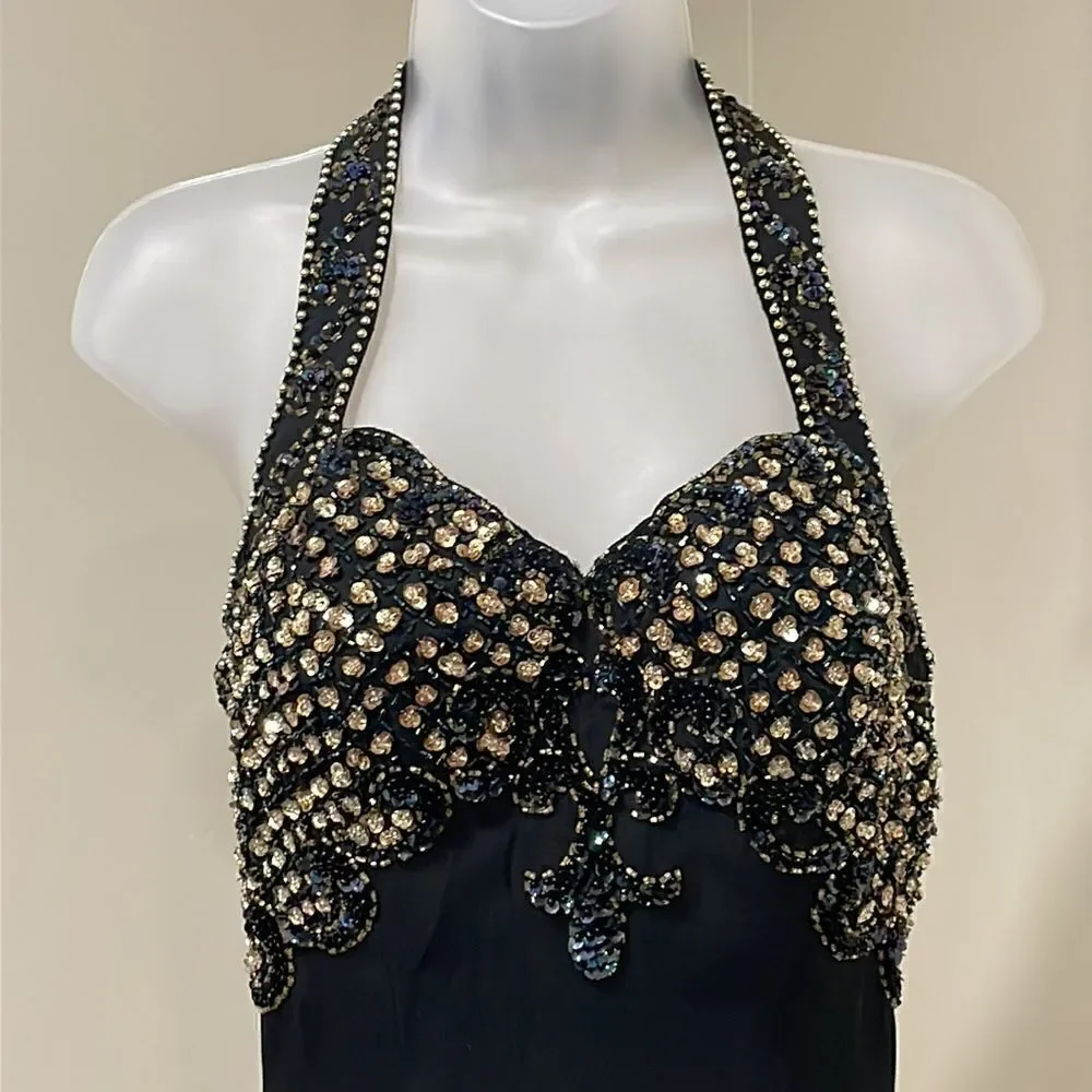 NWOT Alyce Designs Vintage Sequin Prom Party Beaded Dress. Size 8 M medium - Picture 3 of 14